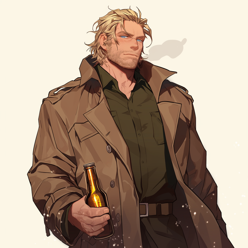 Mr. Pibb drinking a soda